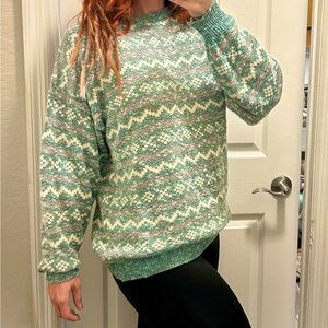 Vintage sweater-Point Zero blue/white/gray